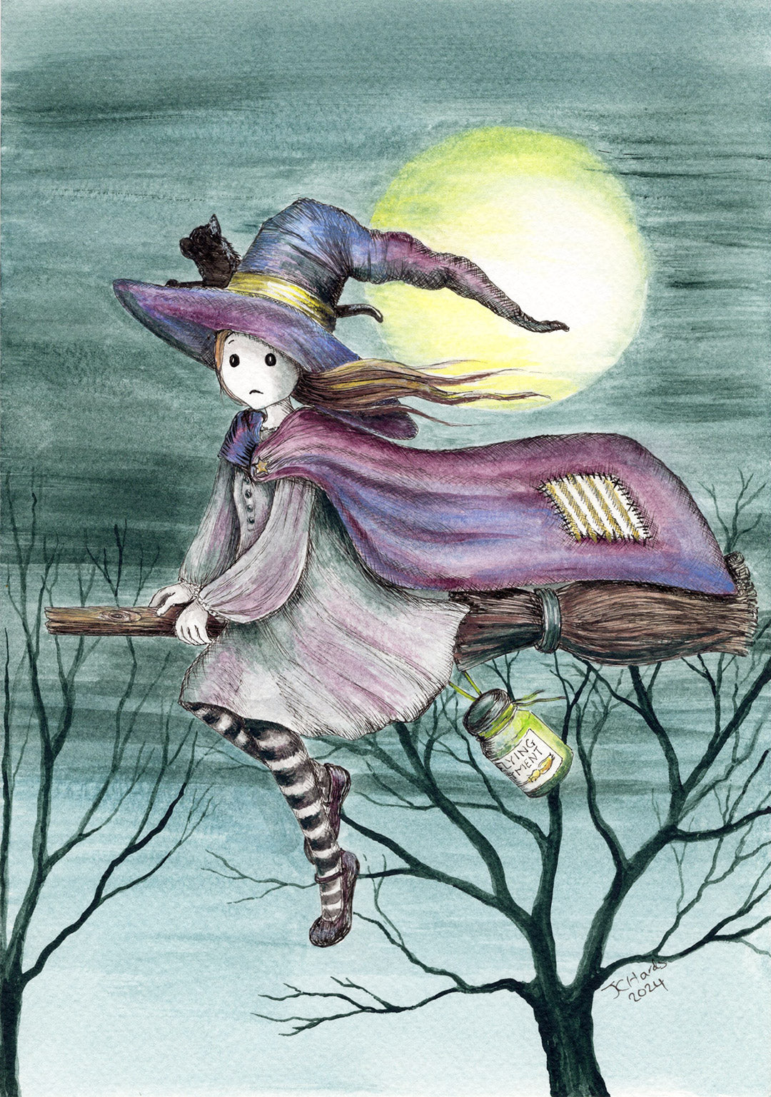 First Flight - 7" x 10" Original illustration by Jo Hards