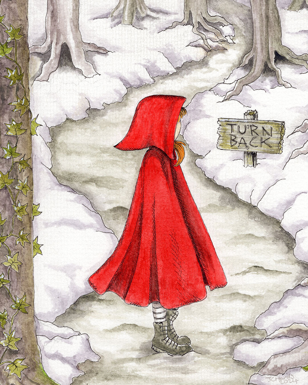 Turn Back? - Original illustration by Jo Hards