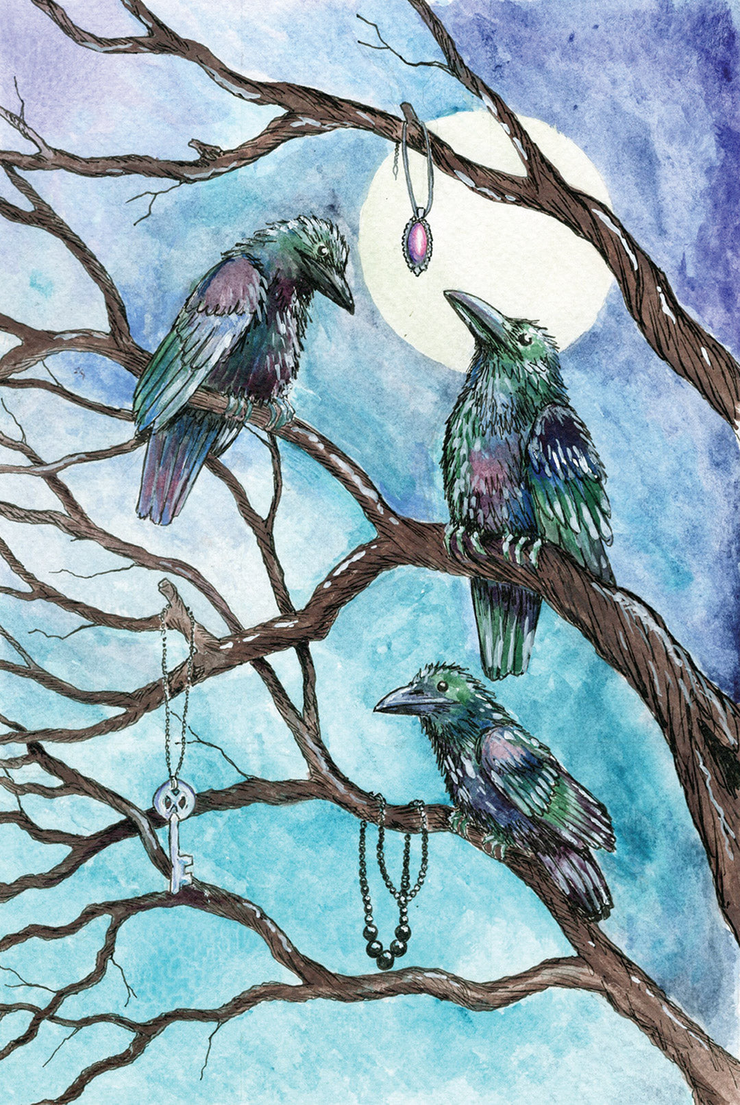 Morrigan Macha & Badb - Art Print A4