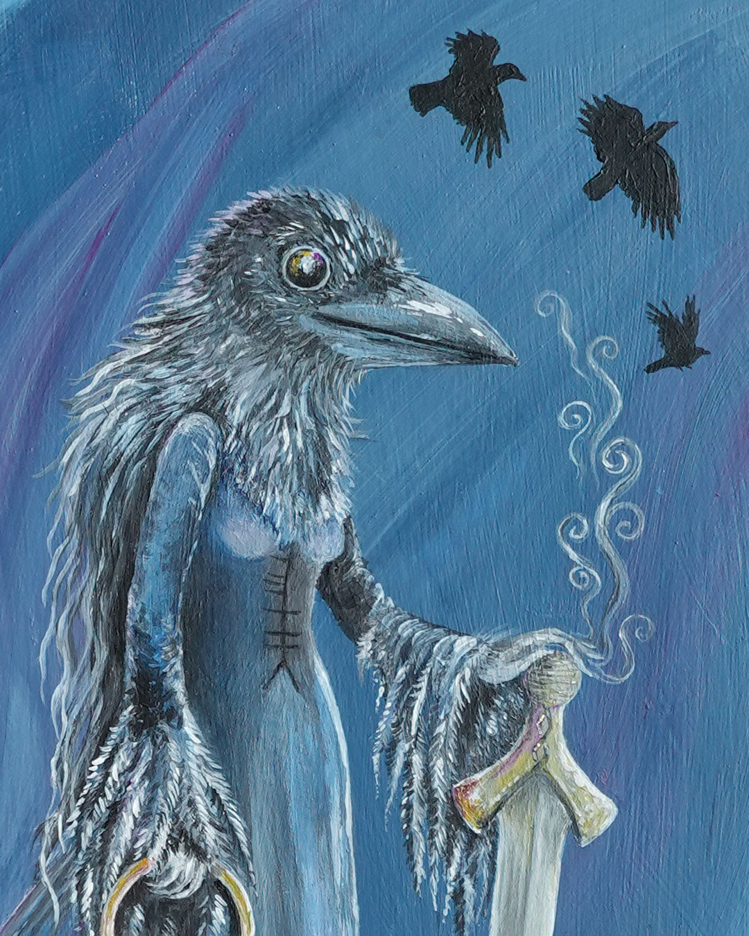 Queen of Crows - Original Painting by Jo Hards