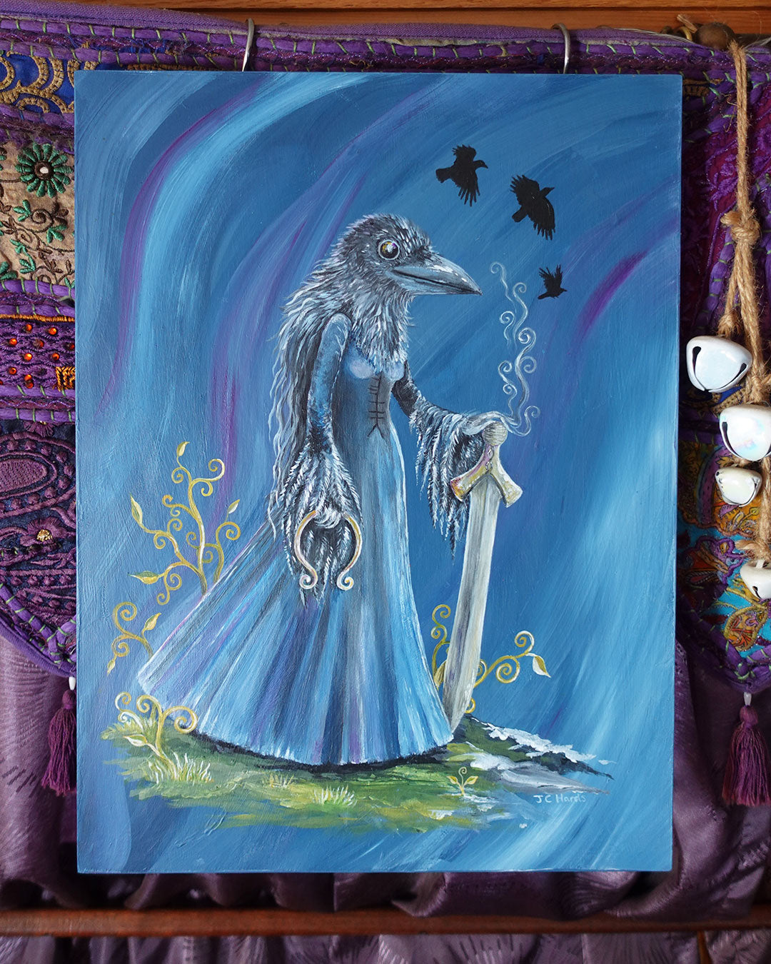 Queen of Crows - Original Painting by Jo Hards